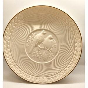 Vintage Avon 1986 Classic Wedding Plate trimmed in 14Kt Gold-9" Diameter  NIP